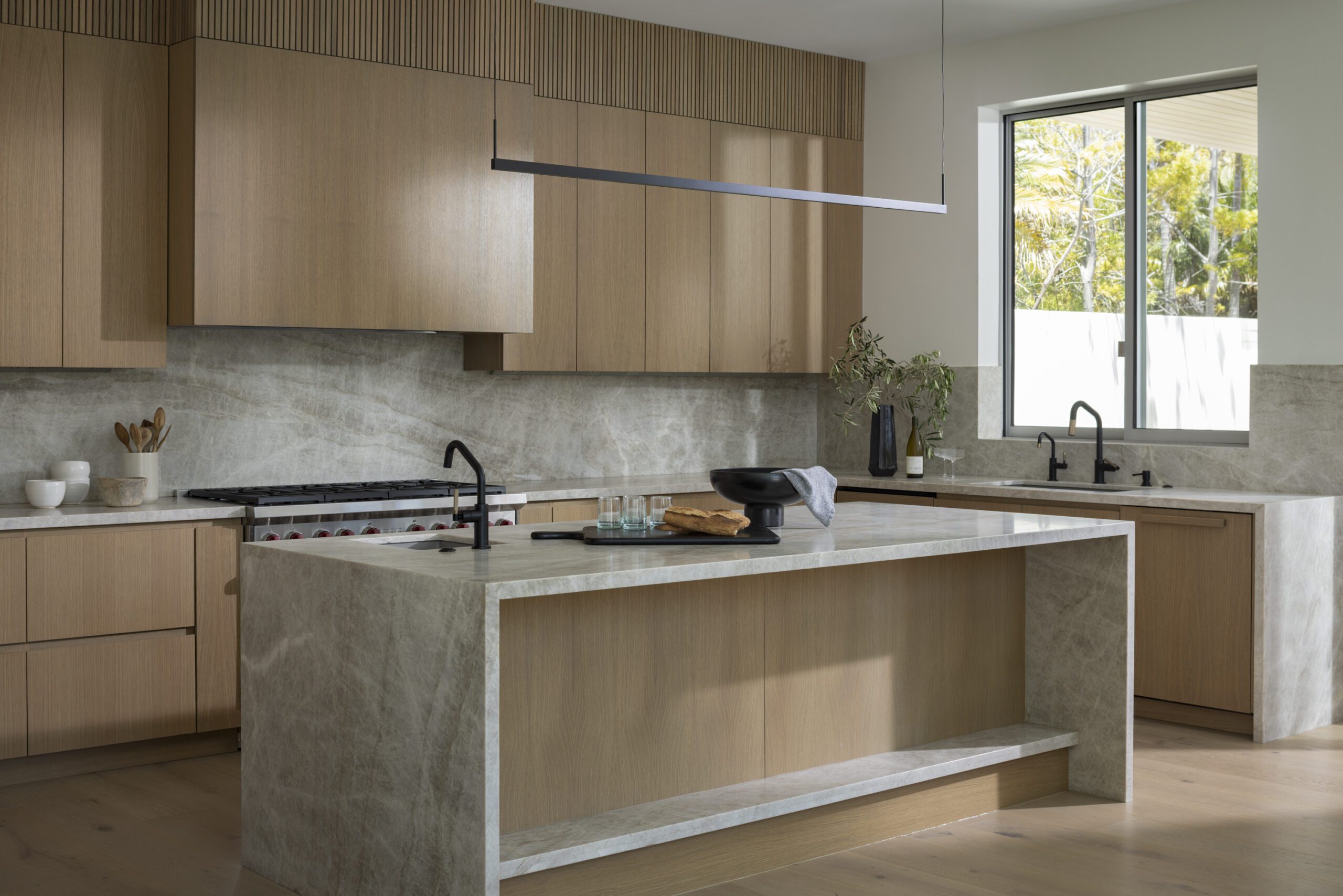 Residential balcony with sliding glass door.